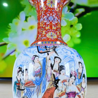 Bình sứ hoạ tiết thập nhị tiên cô